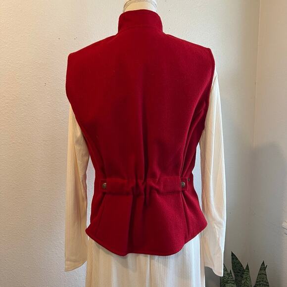 Schaefer Steamboat Springs Colorado USA Red Wool Zip Up Riding Adjustable M - Picture 3 of 13